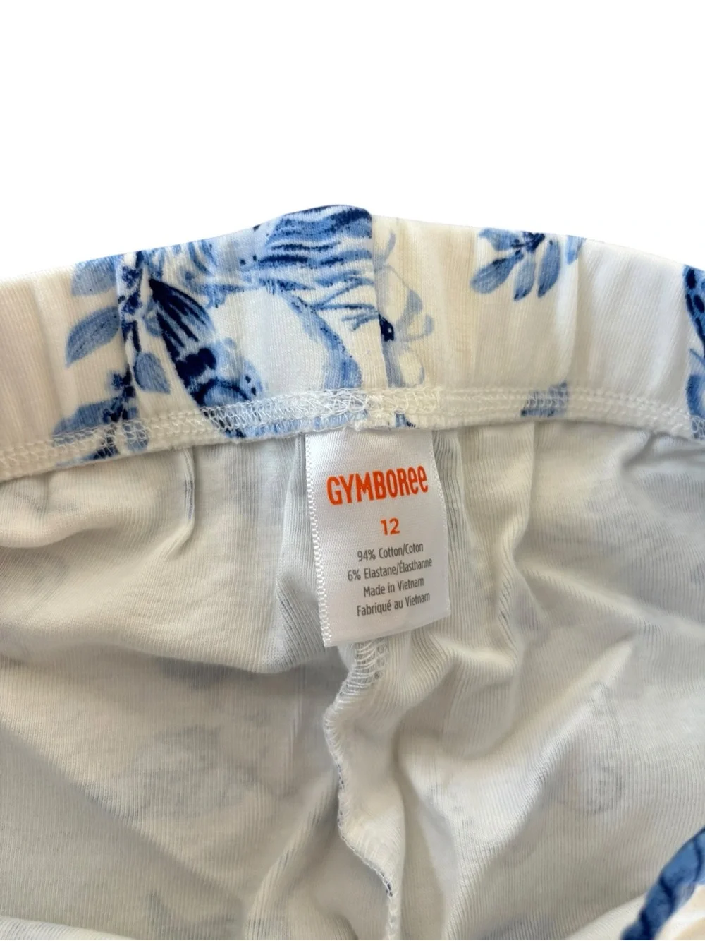 NWT Gymboree Size 12 Blue Floral & Bird Nesting Spring Print Leggings